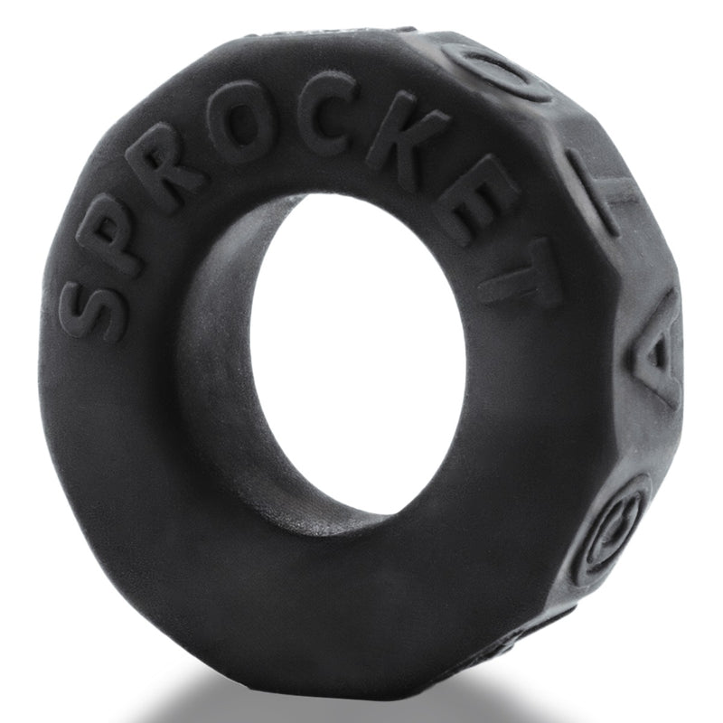 Oxballs - Anneau pénien Sprocket - Édition Night - Silicone/TPR - Noir-Erotiekvoordeel.nl