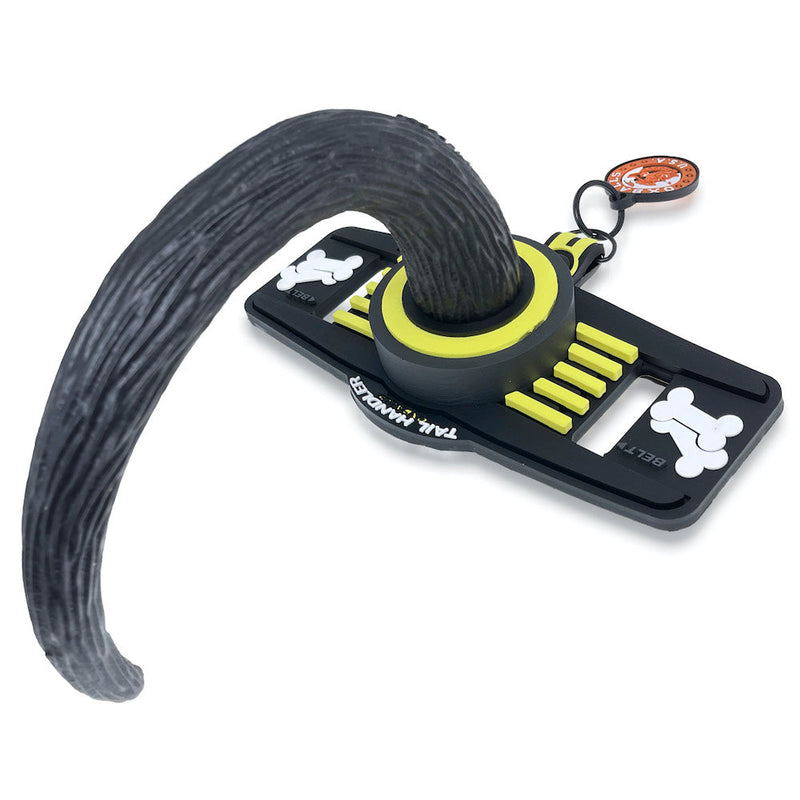 Oxballs - Tail Handler Show Tail - Plug anale con coda di cane - Nero/Giallo-Erotiekvoordeel.nl