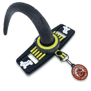 Oxballs - Tail Handler Show Tail - Plug anale con coda di cane - Nero/Giallo-Erotiekvoordeel.nl
