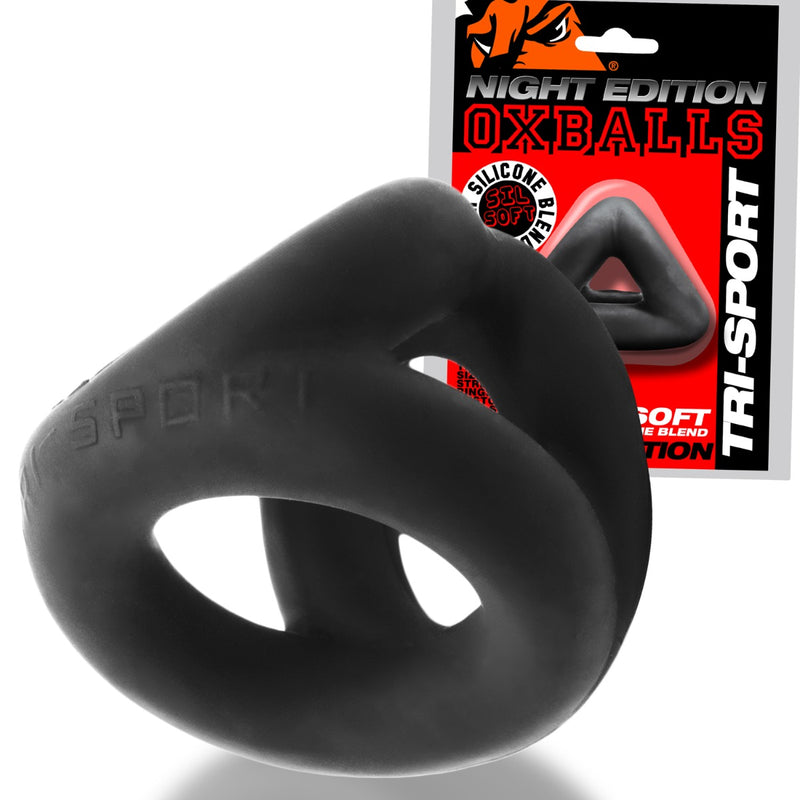 Oxballs - Tri-Sport - Night Edition - Cocksling - Noir mat - Erotiekvoordeel.nl