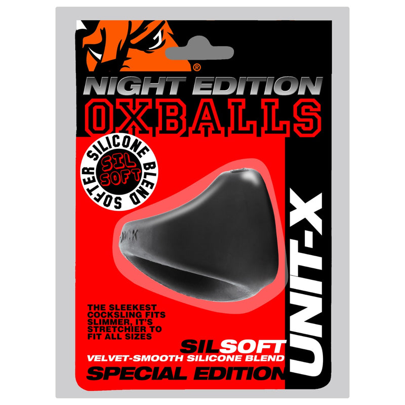 Oxballs - Unit-X Cocksling - Édition Night - Silicone/TPR - Noir-Erotiekvoordeel.nl