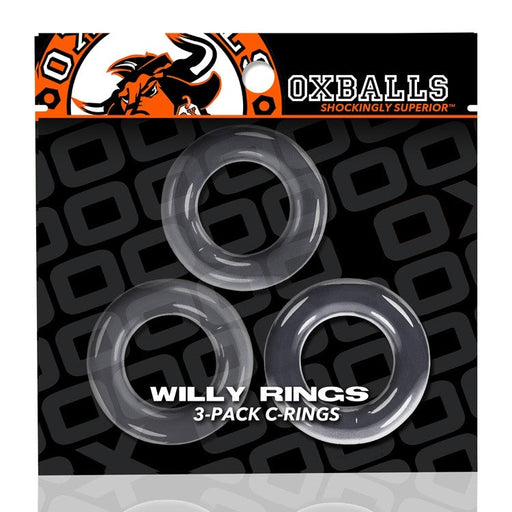 Oxballs - Willy Cock Ring 3-Pack - Clear-Erotiekvoordeel.nl