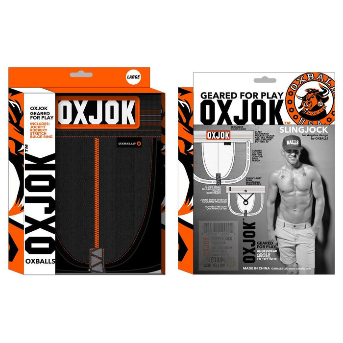 Oxjok Slingjock - Upthrust Slider Jockstrap - Ingebouwde Cockring - Met opbergvakje - Black Iron-Erotiekvoordeel.nl