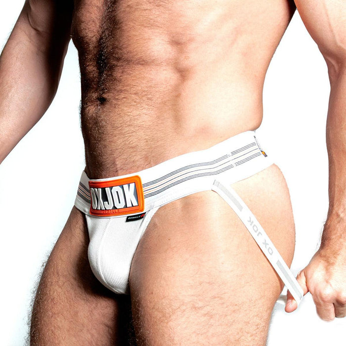 Oxjok Slingjock - Upthrust Slider Jockstrap - Ingebouwde Cockring - Met opbergvakje - White Snow-Erotiekvoordeel.nl