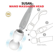 POWER - Susan - Wand Vibrator Attachment - White-Erotiekvoordeel.nl