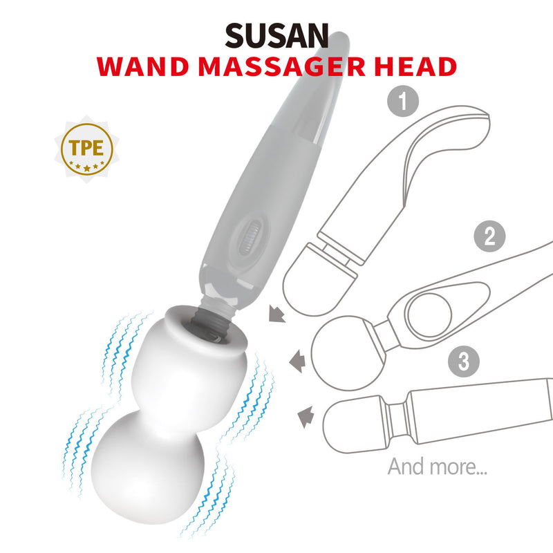 POWER - Susan - Wand Vibrator Attachment - White-Erotiekvoordeel.nl