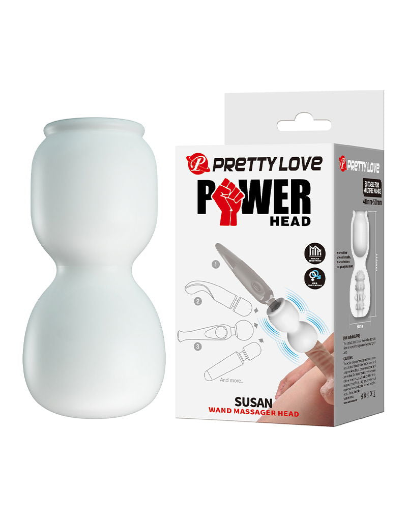 POWER - Susan - Wand Vibrator Attachment - White - Erotiekvoordeel.nl