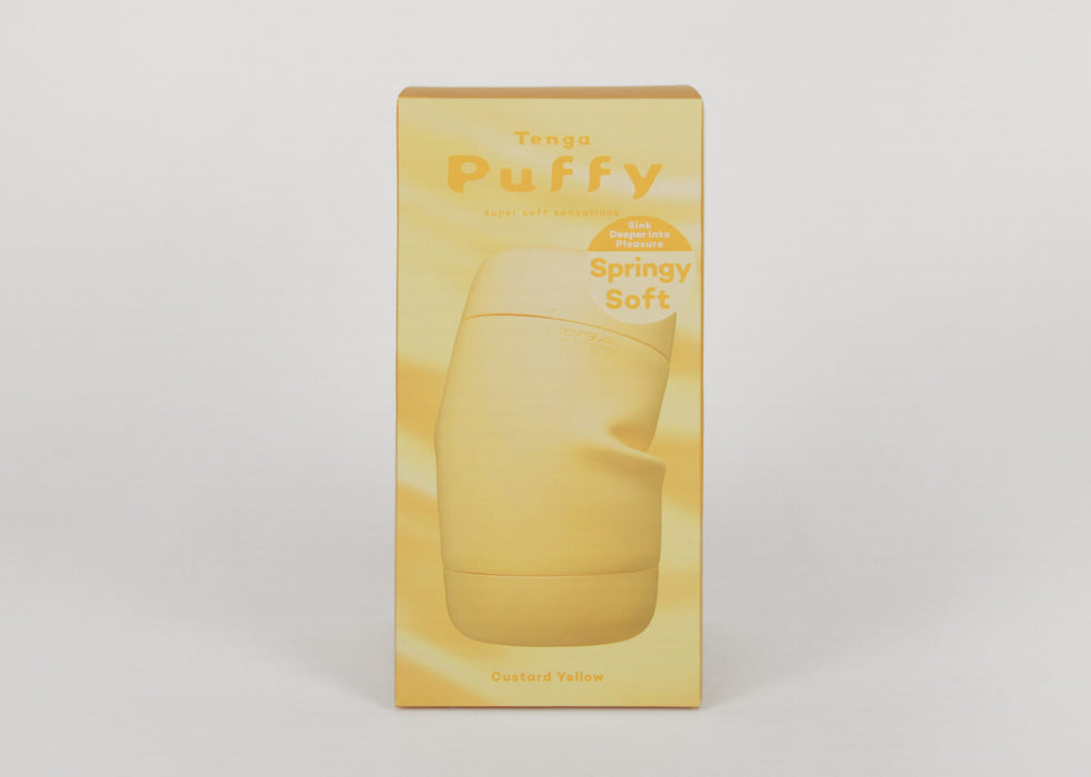 Tenga - Puffy Masturbator - Custard Yellow-Erotiekvoordeel.nl