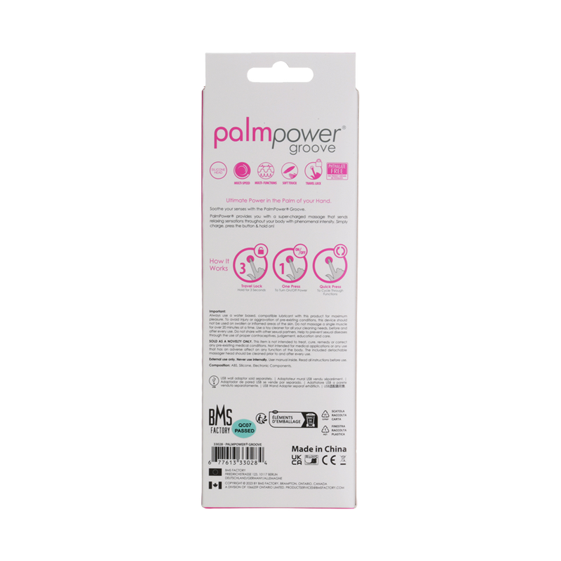 PalmPower - Groove - Mini vibromasseur à tige - Rose - Erotiekvoordeel.nl