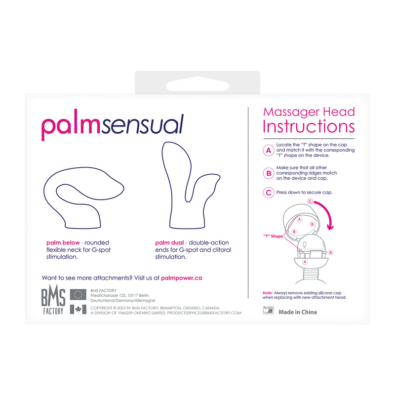PalmPower - Palmsensual - Wand Vibrator Attachments - Blue-Erotiekvoordeel.nl