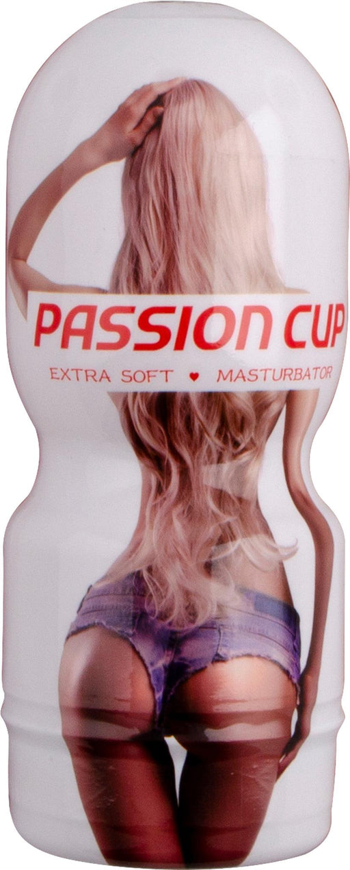 Passion Cup Masturbator Vagina - Wit/Rood-Erotiekvoordeel.nl