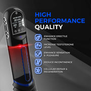 Peak Performa - ISP 90 - Pompa per il pene con luce a infrarossi - Favorisce la crescita - Nero/Blu - Erotiekvoordeel.nl
