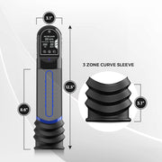 Peak Performa - ISP 90 - Pompa per il pene con luce a infrarossi - Favorisce la crescita - Nero/Blu - Erotiekvoordeel.nl