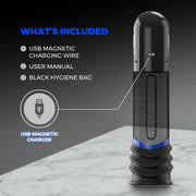 Peak Performa - ISP 90 - Pompa per il pene con luce a infrarossi - Favorisce la crescita - Nero/Blu - Erotiekvoordeel.nl