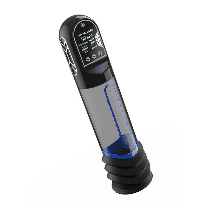 Peak Performa - ISP 90 - Pompa per il pene con luce a infrarossi - Favorisce la crescita - Nero/Blu - Erotiekvoordeel.nl