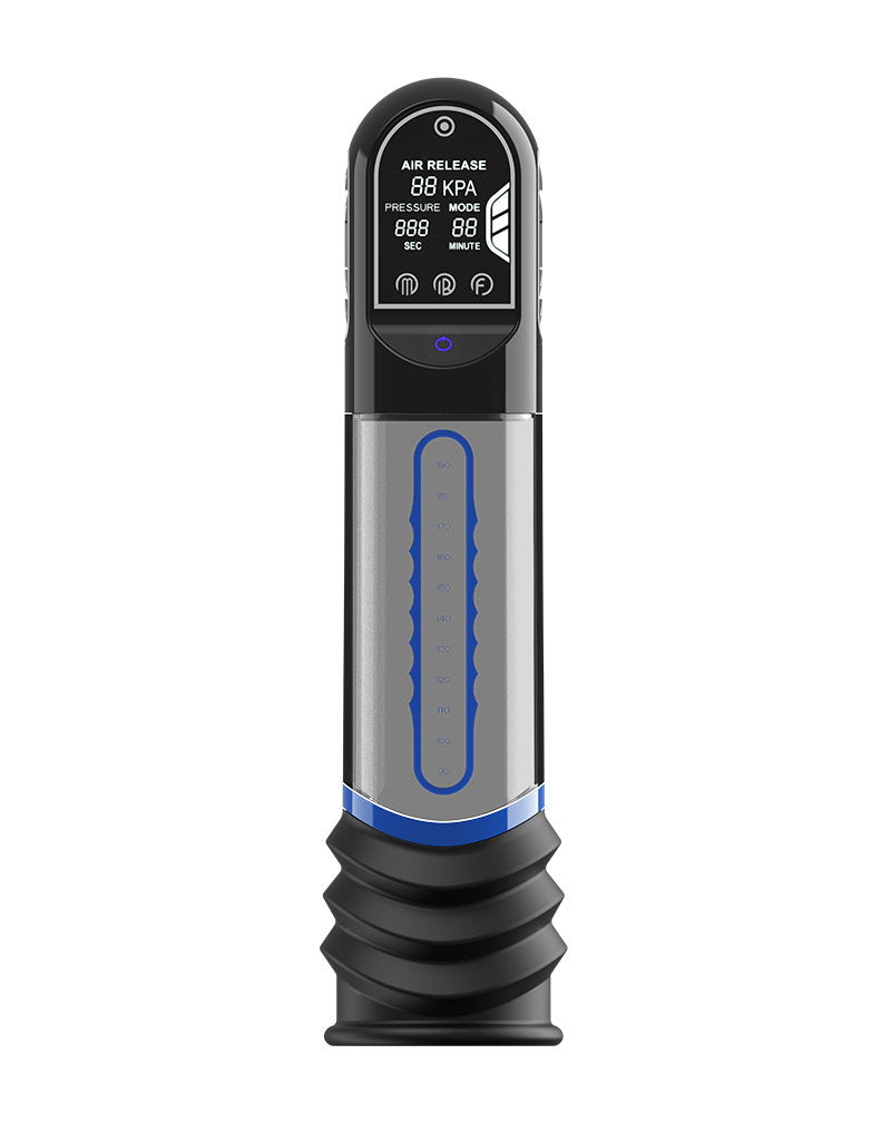 Peak Performa - ISP 90 - Pompa per il pene con luce a infrarossi - Favorisce la crescita - Nero/Blu - Erotiekvoordeel.nl