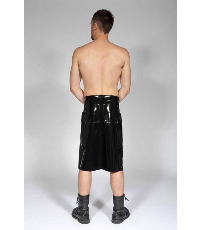 Peter Domenie - Men's Latex Skirt - Black - Size L-Erotiekvoordeel.nl