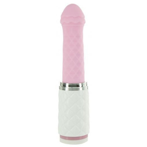 Pillow Talk - Feisty - Thrusting Vibrator with Hands-Free Holder - Light Pink - Erotiekvoordeel.nl