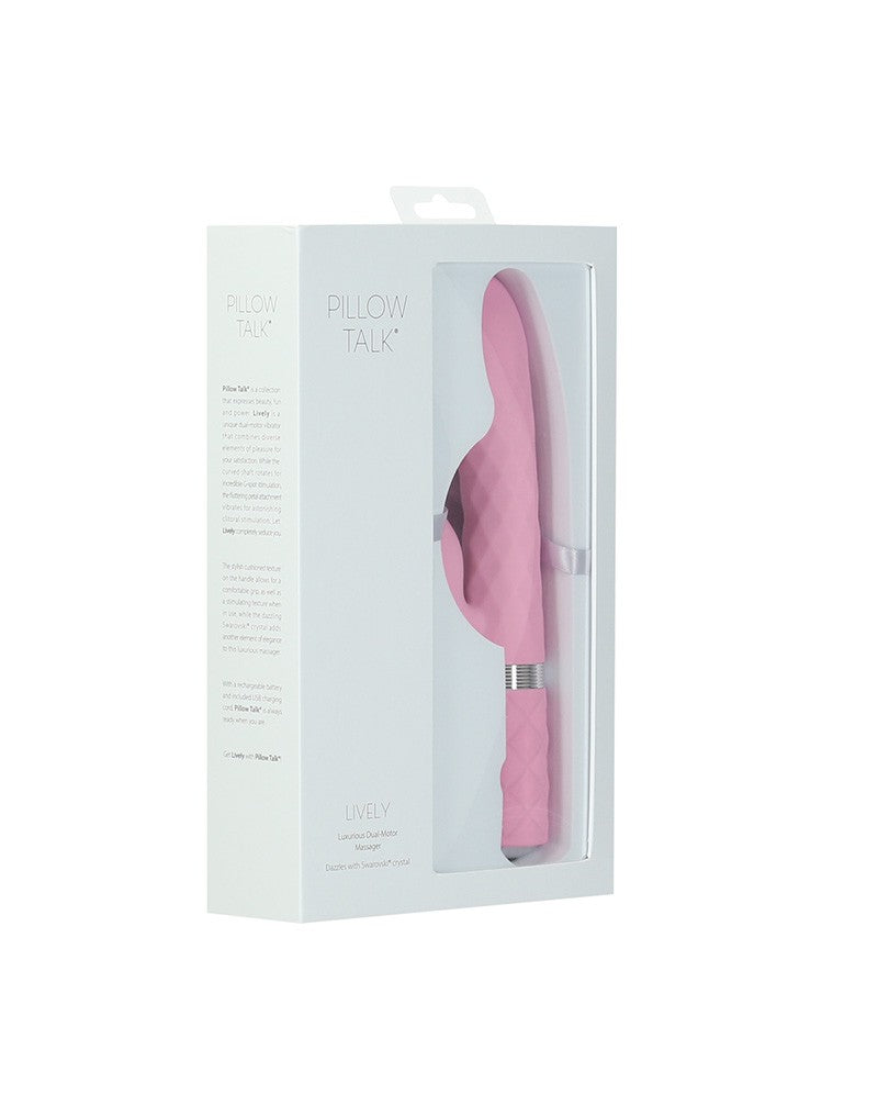 Pillow Talk - Lively - Rabbit Vibrator - Lichtroze-Erotiekvoordeel.nl