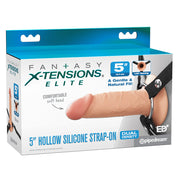 Pipedream - Fantasy X-Tensions - Strap-on Z Wydrążonym Dildem - 14 Cm - Jasny Odcień Skóry-Erotiekvoordeel.nl