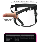 Pipedream - Fantasy X-Tensions - Strap-on Z Wydrążonym Dildem - 14 Cm - Jasny Kolor Skóry - Erotiekvoordeel.nl