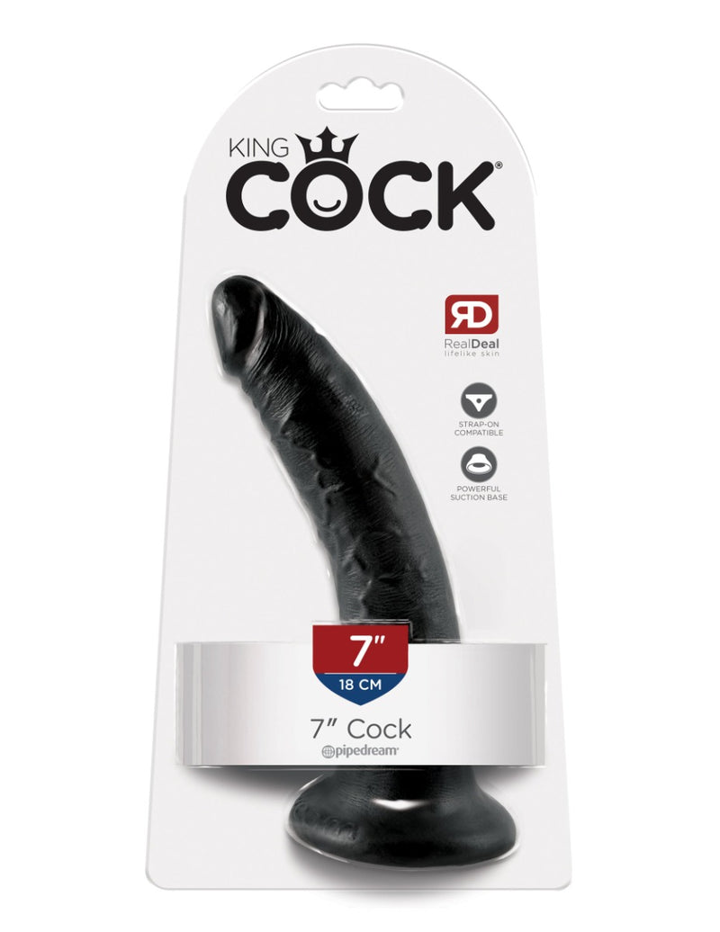 Pipedream - King Cock - Dildo - 18 Cm - Czarne-Erotiekvoordeel.nl