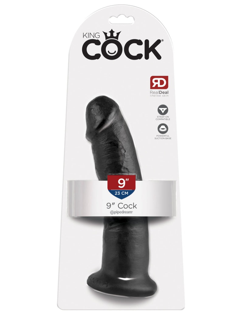 Pipedream - King Cock - Dildo - 23 Cm - Czarny-Erotiekvoordeel.nl