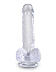 Pipedream - King Cock - Dildo Z Moszną - 15 Cm - Przezroczyste-Erotiekvoordeel.nl