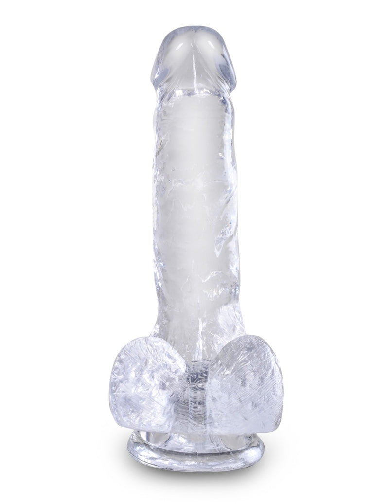 Pipedream - King Cock - Dildo Z Moszną - 15 Cm - Przezroczyste-Erotiekvoordeel.nl
