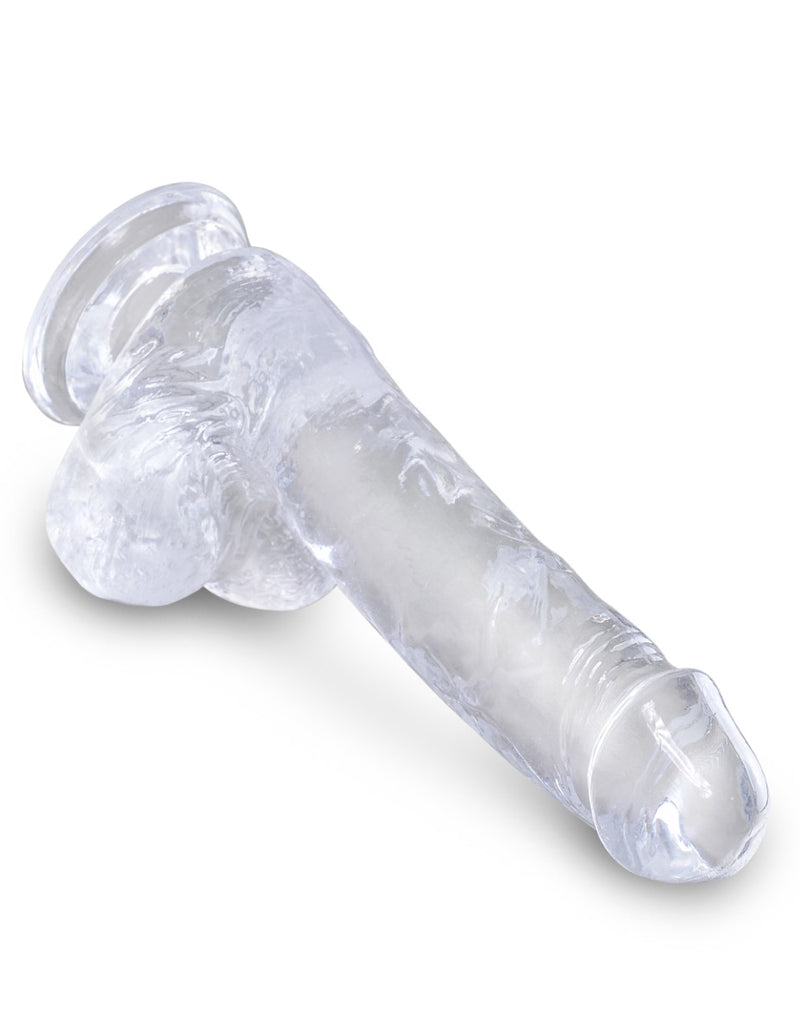 Pipedream - King Cock - Dildo Z Moszną - 15 Cm - Przezroczyste-Erotiekvoordeel.nl