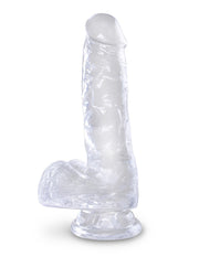 Pipedream - King Cock - Dildo Z Moszną - 15 Cm - Przezroczyste-Erotiekvoordeel.nl
