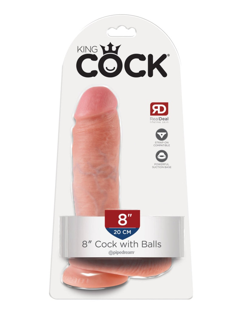 Pipedream - King Cock - Dildo Z Moszną - 20,5 Cm - Jasny Odcień Skóry - Erotiekvoordeel.nl