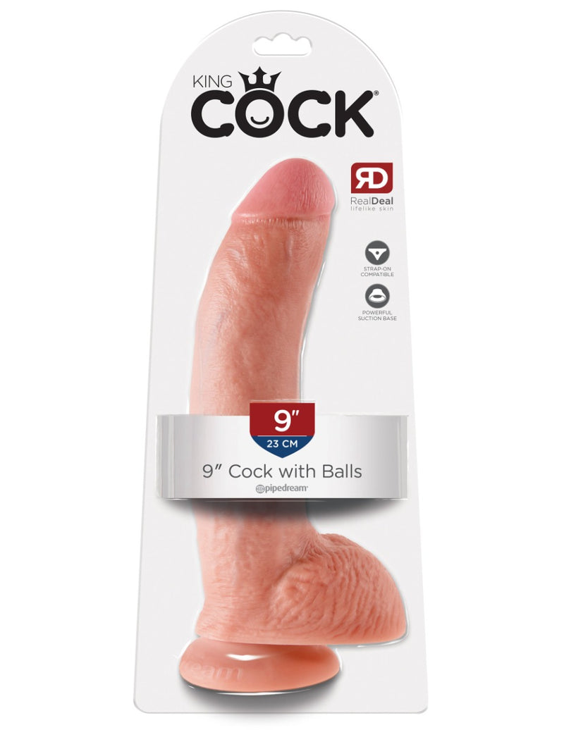 Pipedream - King Cock - Dildo Z Moszną - 23 Cm - Jasny Kolor Skóry - Erotiekvoordeel.nl