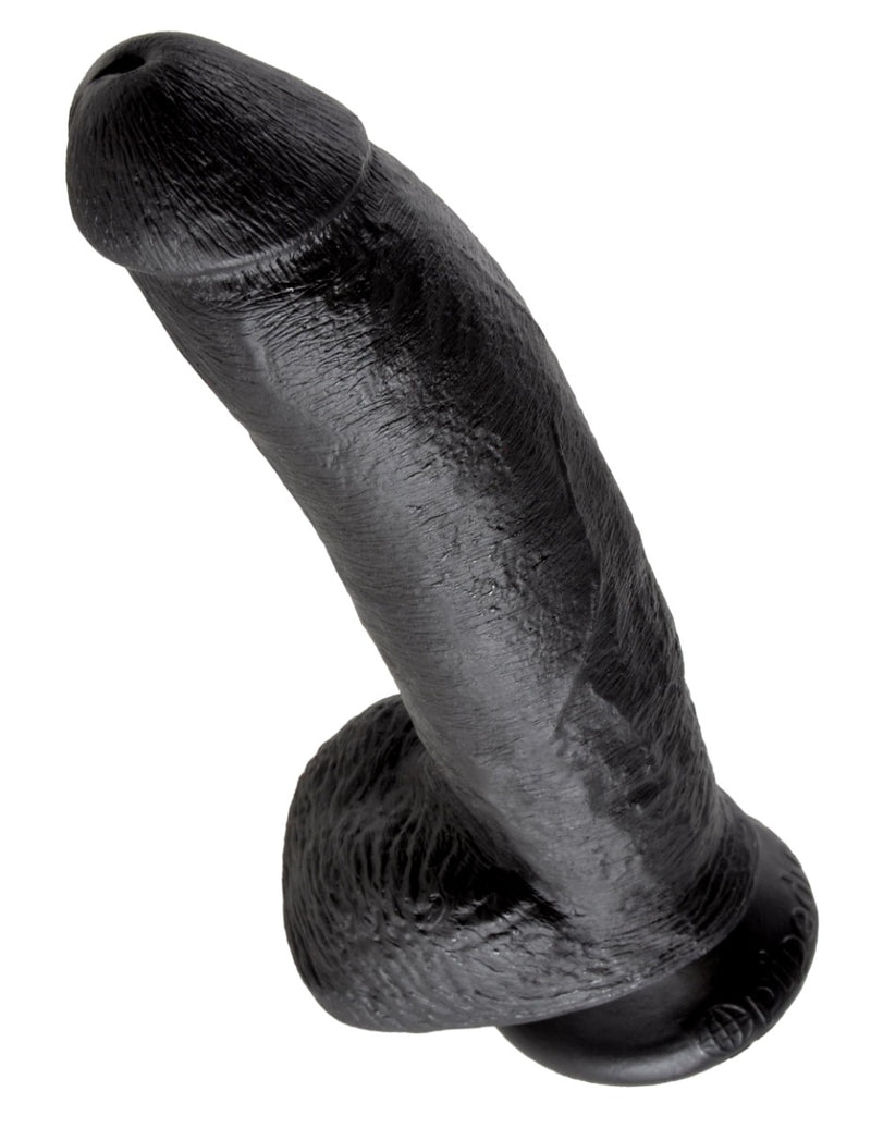Pipedream - King Cock - Dildo Z Moszną - 23 Cm - Czarny-Erotiekvoordeel.nl