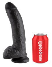 Pipedream - King Cock - Dildo Z Moszną - 23 Cm - Czarny-Erotiekvoordeel.nl