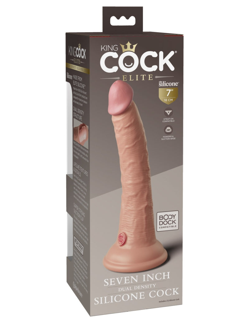 Pipedream - King Cock - Gode double densité - 18 cm - Teinte peau claire - Erotiekvoordeel.nl