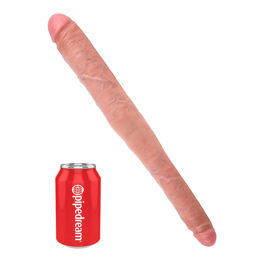 Pipedream - King Cock - Podwójny Dildo - Dwie Grubości - 40,5 Cm - Jasny Kolor Skóry - Erotiekvoordeel.nl