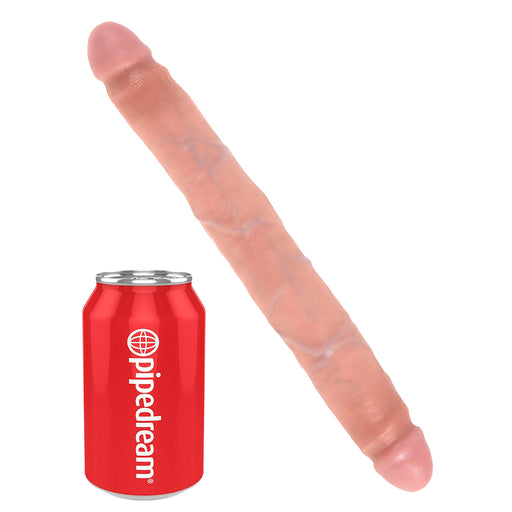 Pipedream - King Cock - Smukłe Podwójne Dildo - 30,5 Cm - Jasny Kolor Skóry - Erotiekvoordeel.nl
