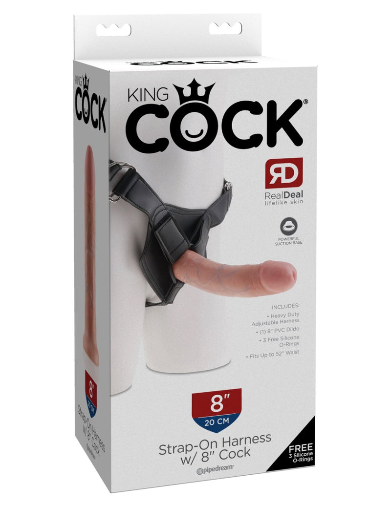 Pipedream - King Cock - Strap-on-Harness mit Dildo - 20,5 cm - Helle Hautfarbe - Erotiekvoordeel.nl