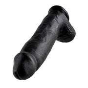 Pipedream King Cock - Black Dildo with Scrotum - 30 cm - Black-Erotiekvoordeel.nl