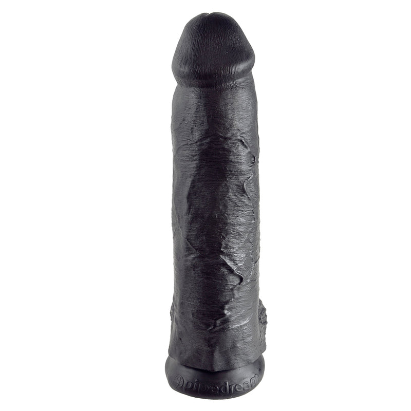 Pipedream King Cock - Black Dildo with Scrotum - 30 cm - Black-Erotiekvoordeel.nl