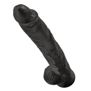 Pipedream King Cock - Zwarte Dildo met Scrotum - 35 cm - Zwart-Erotiekvoordeel.nl