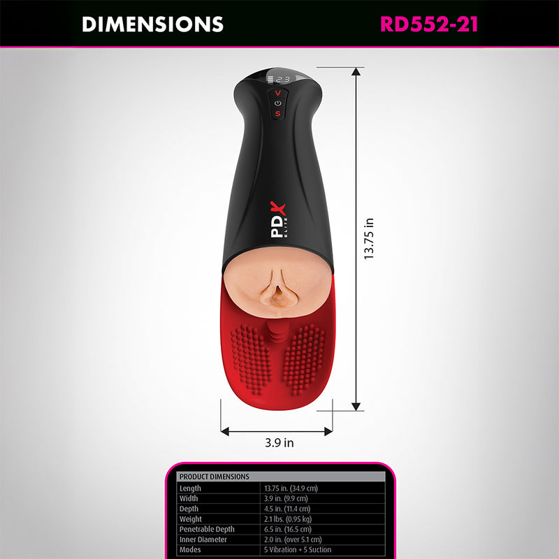 Pipedream - Masturbateur PDX Elite Fap-O-Matic Pro XL - Teint clair - Erotiekvoordeel.nl