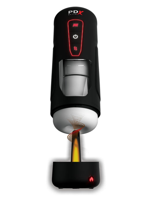 Pipedream - PDX Elite Milk Me Hotter - Heated Masturbator - Black-Erotiekvoordeel.nl