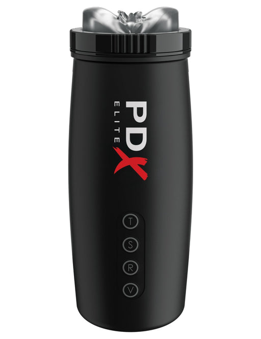Pipedream - PDX Elite Motorbator 2 - Przezroczysty/Czarny-Erotiekvoordeel.nl