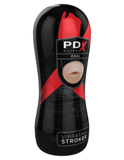 Pipedream - PDX Elite Oral Stroker vibrant - Teint clair/Noir-Erotiekvoordeel.nl