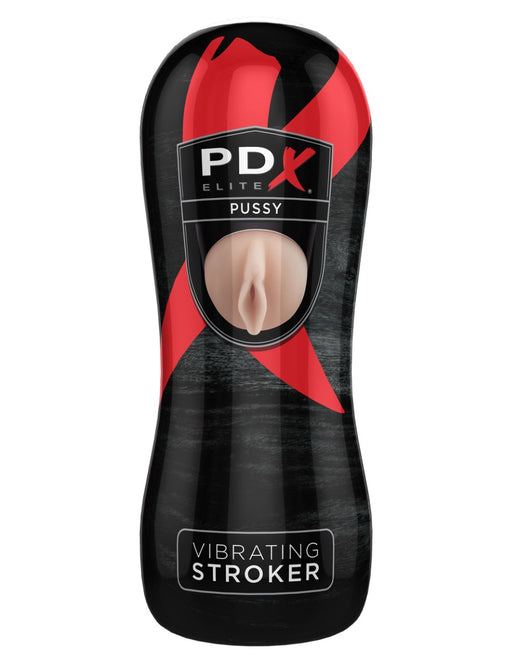 Pipedream - PDX Elite Wibrujący Pussy Stroker - Jasny Odcień Skóry/Czarny-Erotiekvoordeel.nl