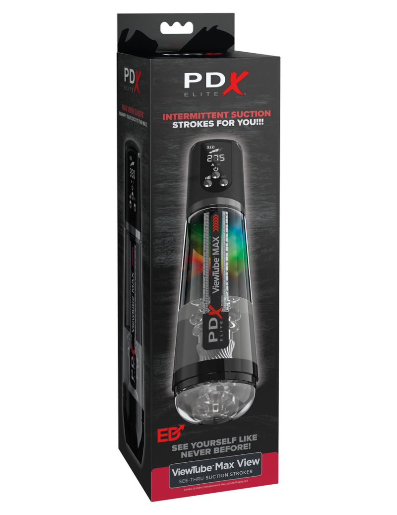 Pipedream - PDX Elite ViewTube MAX View - Przezroczysty/Czarny - Erotiekvoordeel.nl