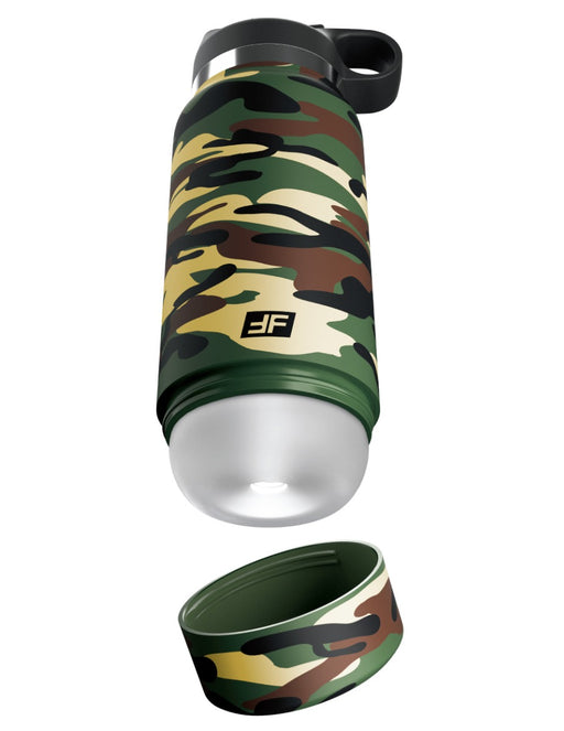 Pipedream - PDX Plus Fap Flask - Happy Camper Discreet Stroker - Frosted/Camouflage- Erotiekvoordeel.nl