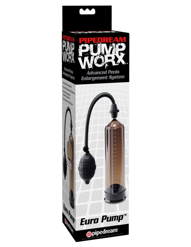 Pipedream - Pump Worx Euro Pump - Dymny Szary/ Czarny-Erotiekvoordeel.nl
